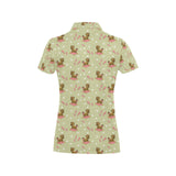 Yorkshire Terrier Pattern Print Design 01 Women's All Over Print Polo Shirt