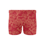 Gold dragons red background Men's Swimming Trunks