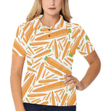 Carrot Pattern Print Design 02 Women's All Over Print Polo Shirt
