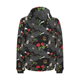 Eagle Pattern Print Design 04 Men's Padded Hooded Jacket