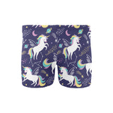Hand drawn cute unicorn star planet Men's Swimming Trunks
