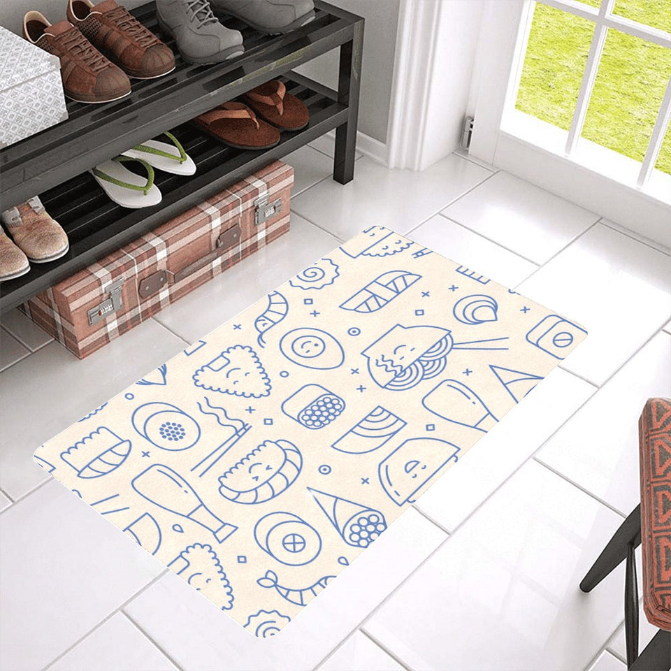 Cute sushi icon pattern Doormat
