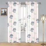 cute raccoons leaves pattern Gauze Curtain