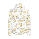 Golden Retriever Pattern Print Design 04 Men's Padded Hooded Jacket