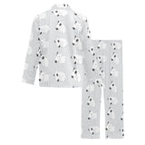 Bull Terrier Pattern Print Design 01 Men's Long Pajama Set