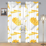French fries white paper box pattern Gauze Curtain
