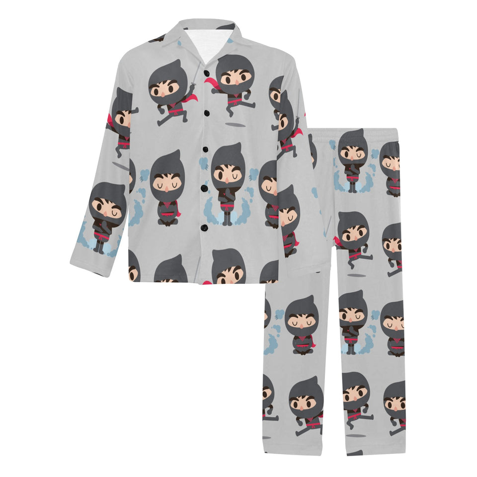 Cute ninja pattern Men's Long Pajama Set