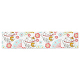 Maneki neko cat fan sakura Table Runner
