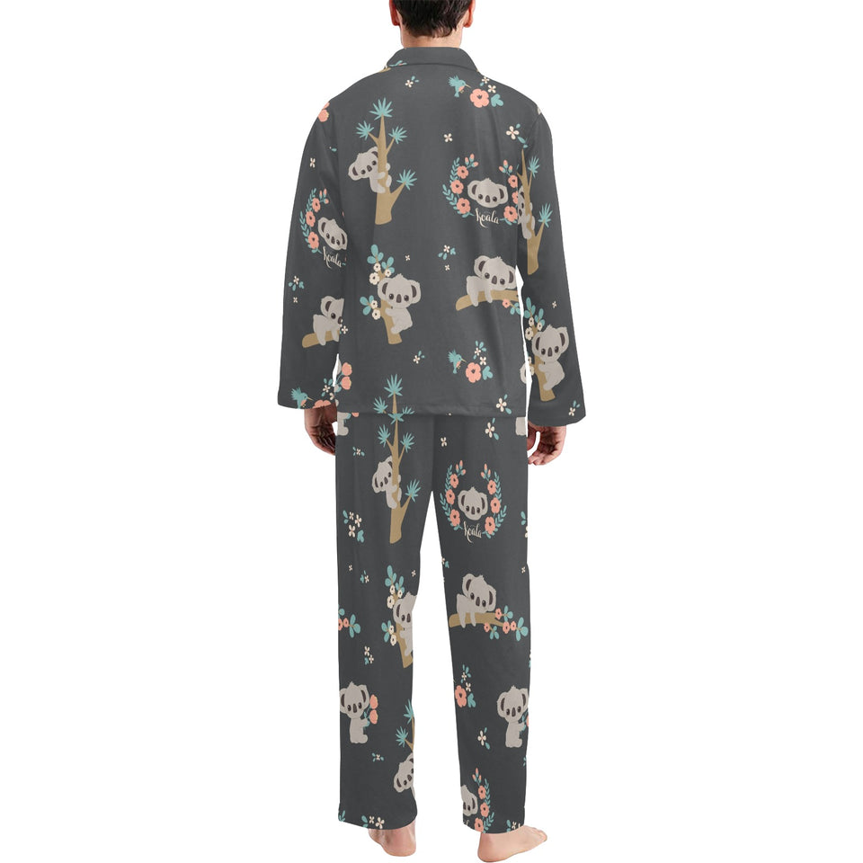 Cute koala pattern Men's Long Pajama Set