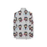 Cute ninja pattern Women's Long Sleeve Polo Shirt