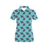 Stingray Pattern Print Design 02 Women's All Over Print Polo Shirt