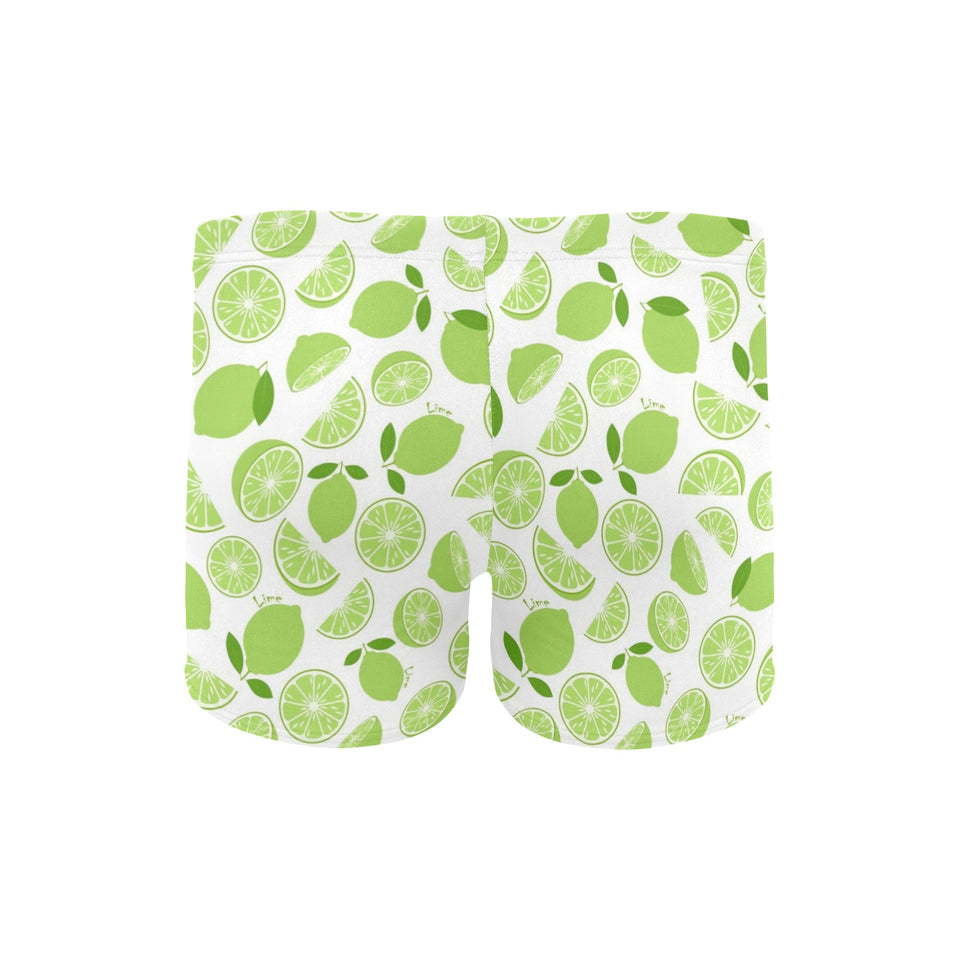 Lime design pattern Men's Swimming Trunks