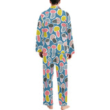 Colorful mushroom design pattern Men's Long Pajama Set