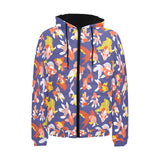 Goldfish Pattern Print Design 04 Men's Padded Hooded Jacket