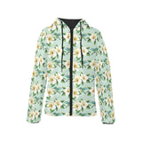 Hummingbird Pattern Print Design 01 Women's Padded Hooded Jacket