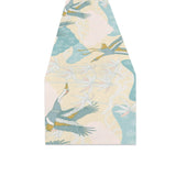 Bonsai bamboo stork japanese pattern cream theme Table Runner