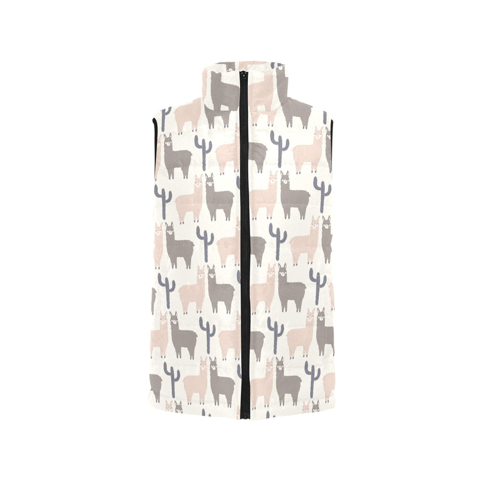 Llama Alpaca pattern Men's Padded Vest