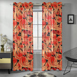 Fire flame pattern Gauze Curtain