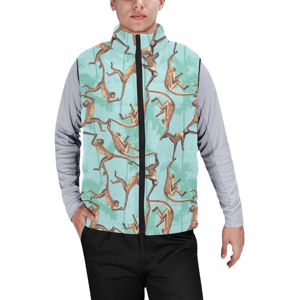 Monkey Palm tree background Men's Padded Vest