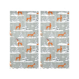 Beautiful deers Winter Christmas Gauze Curtain