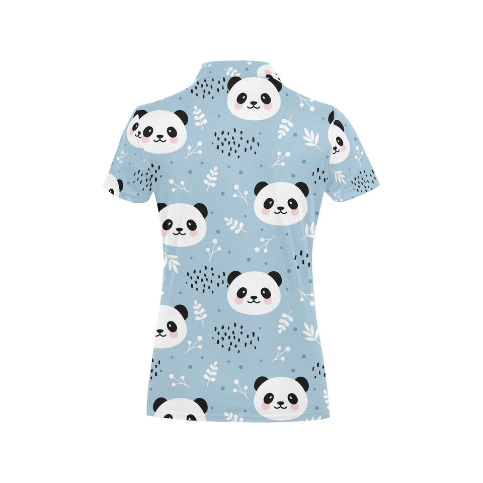 Cute panda pattern Women's All Over Print Polo Shirt
