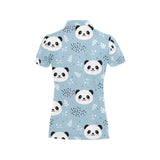 Cute panda pattern Women's All Over Print Polo Shirt