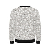 cacao beans leaves pattern Men's Crew Neck Sweatshirt