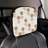 Gold Texture mushroom pattern Car Headrest Cover