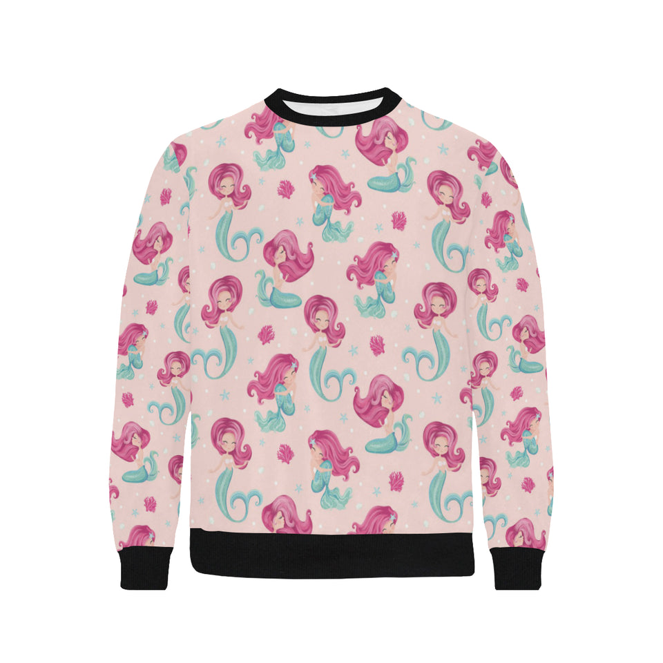 Cute little mermaid pattern Men's Crew Neck Sweatshirt