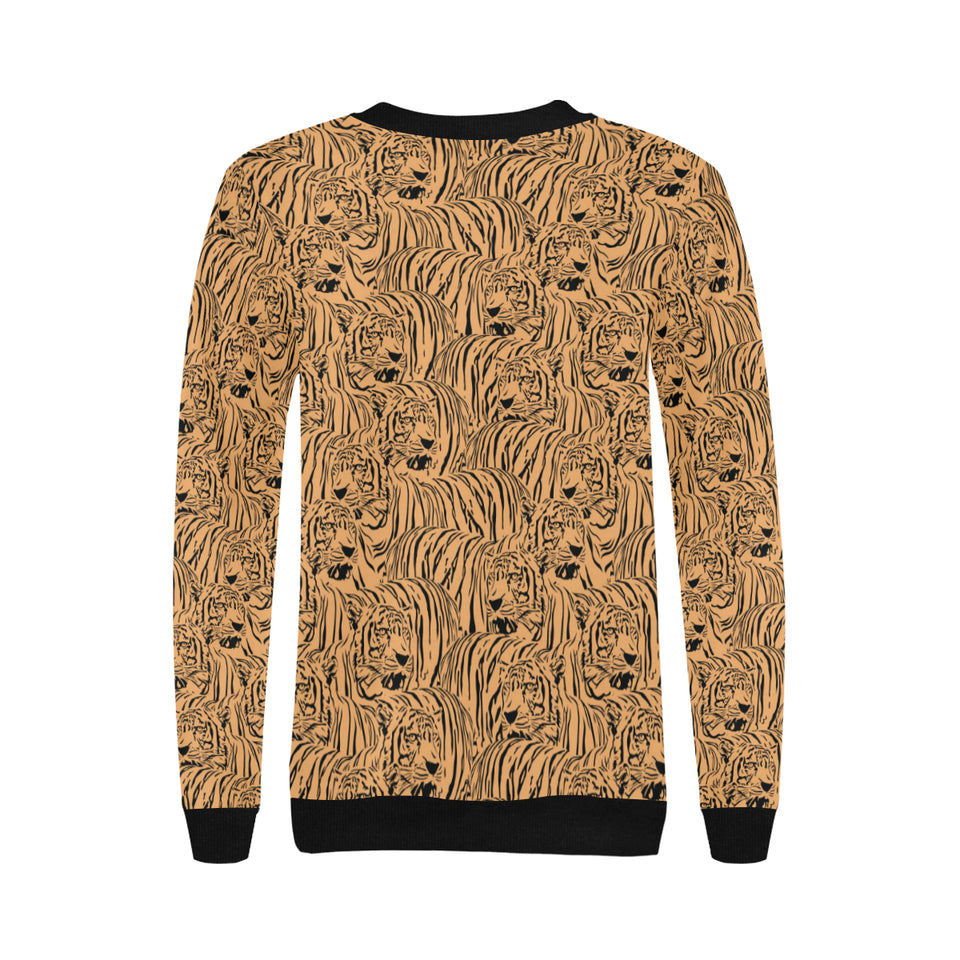 Bengal tigers pattern Women's Crew Neck Sweatshirt