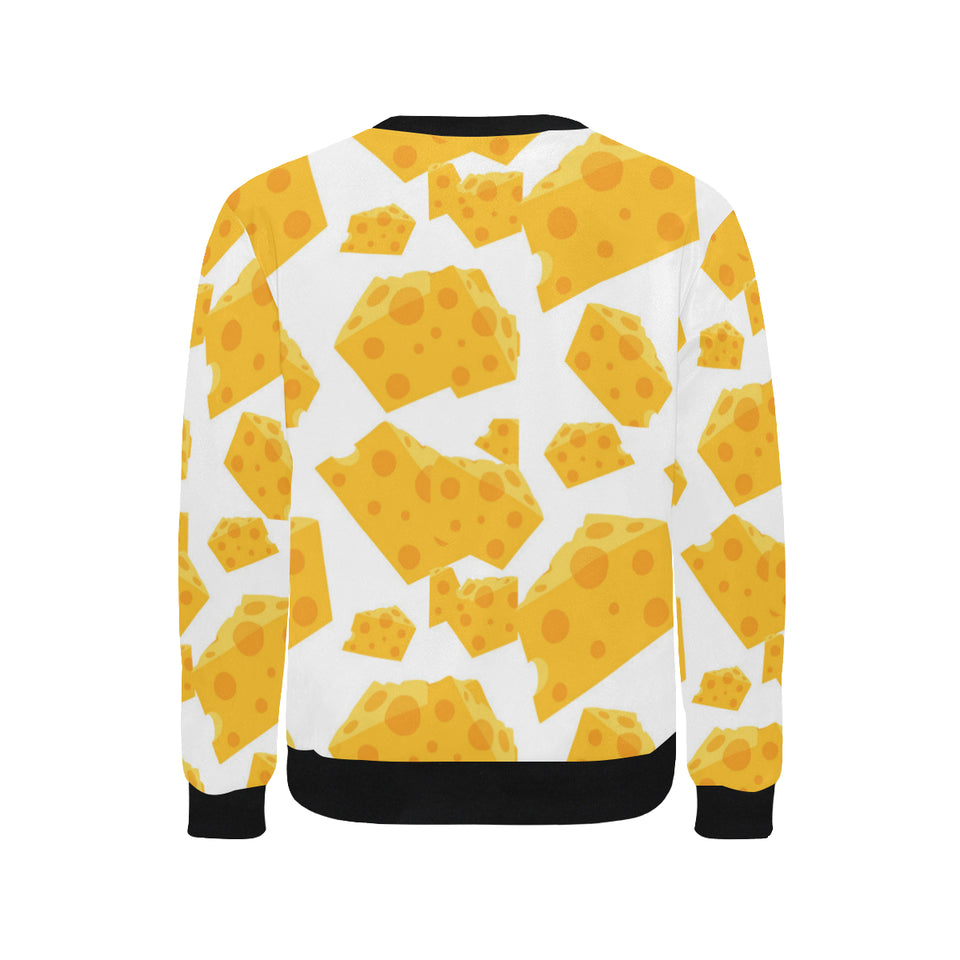 Cheese slice pattern Men's Crew Neck Sweatshirt