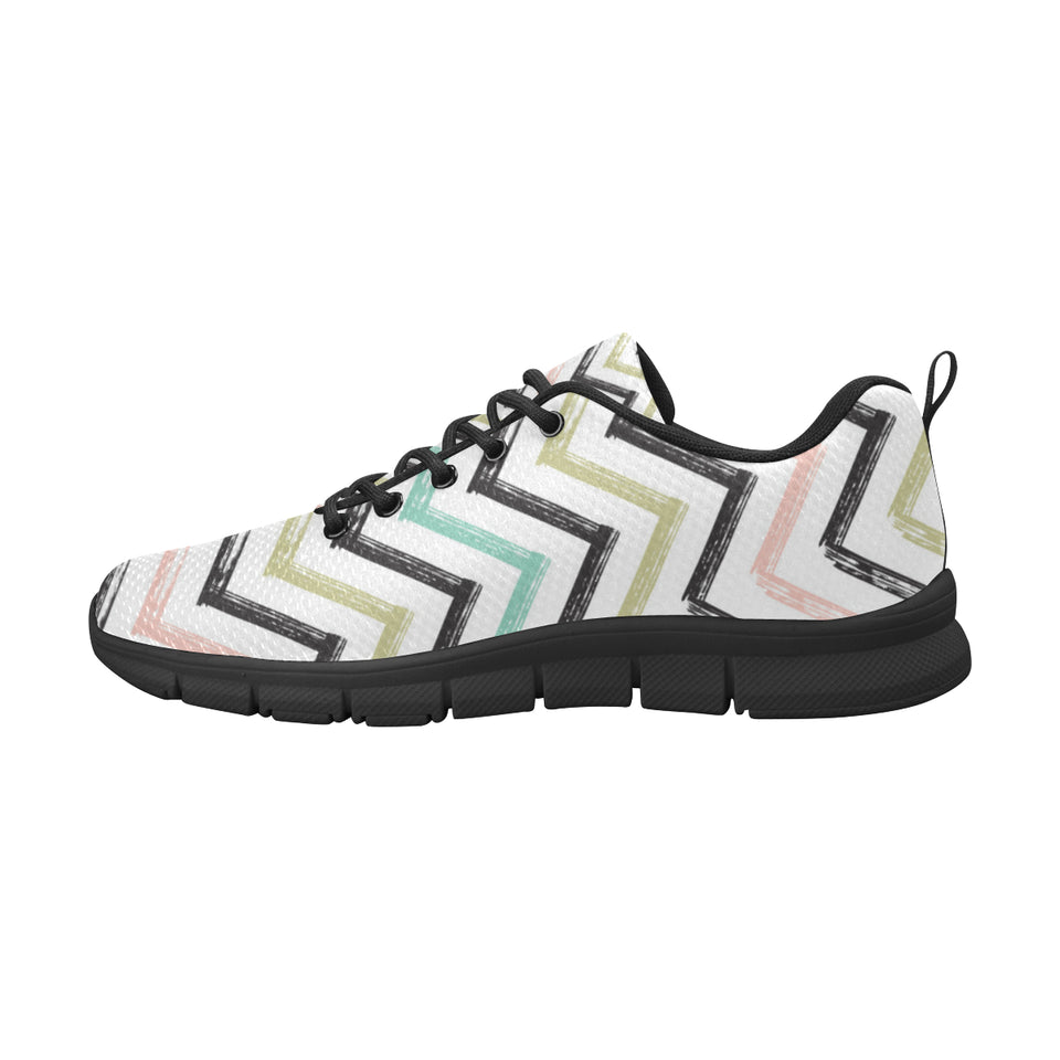 zigzag  chevron paint pattern Women's Sneaker Shoes