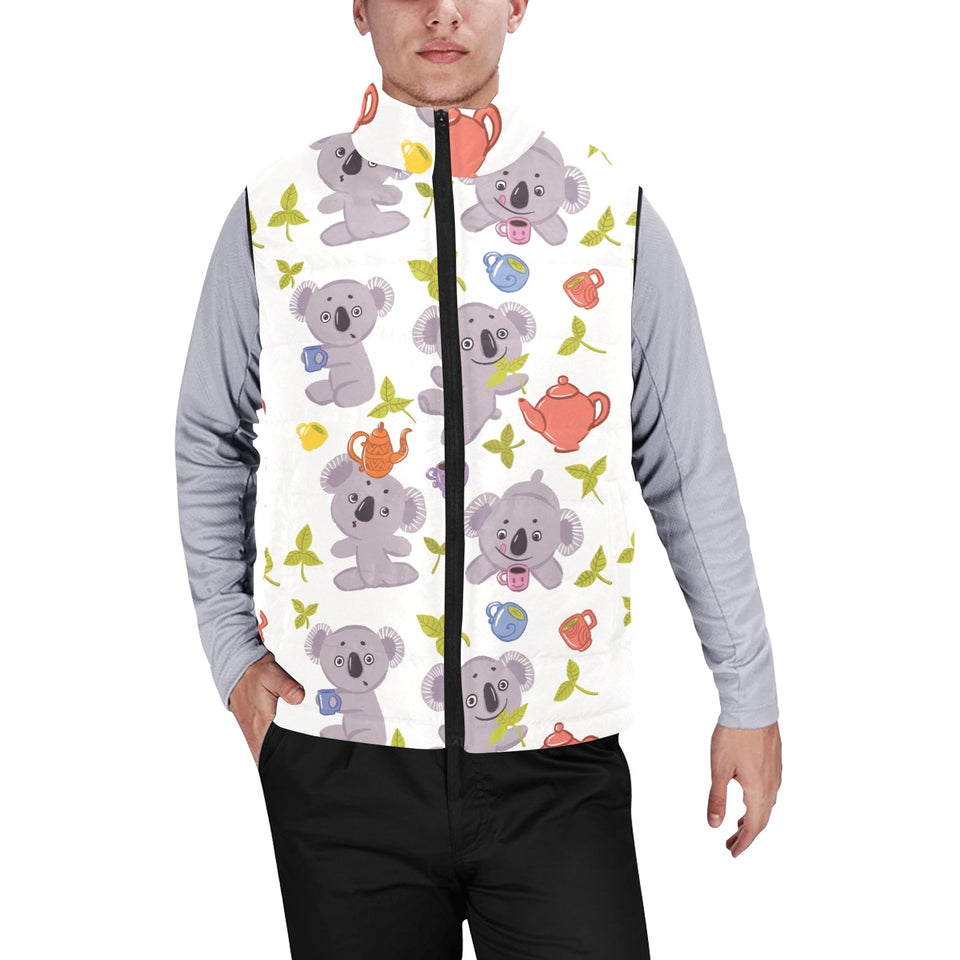 Cute koalas teapots tea Men's Padded Vest