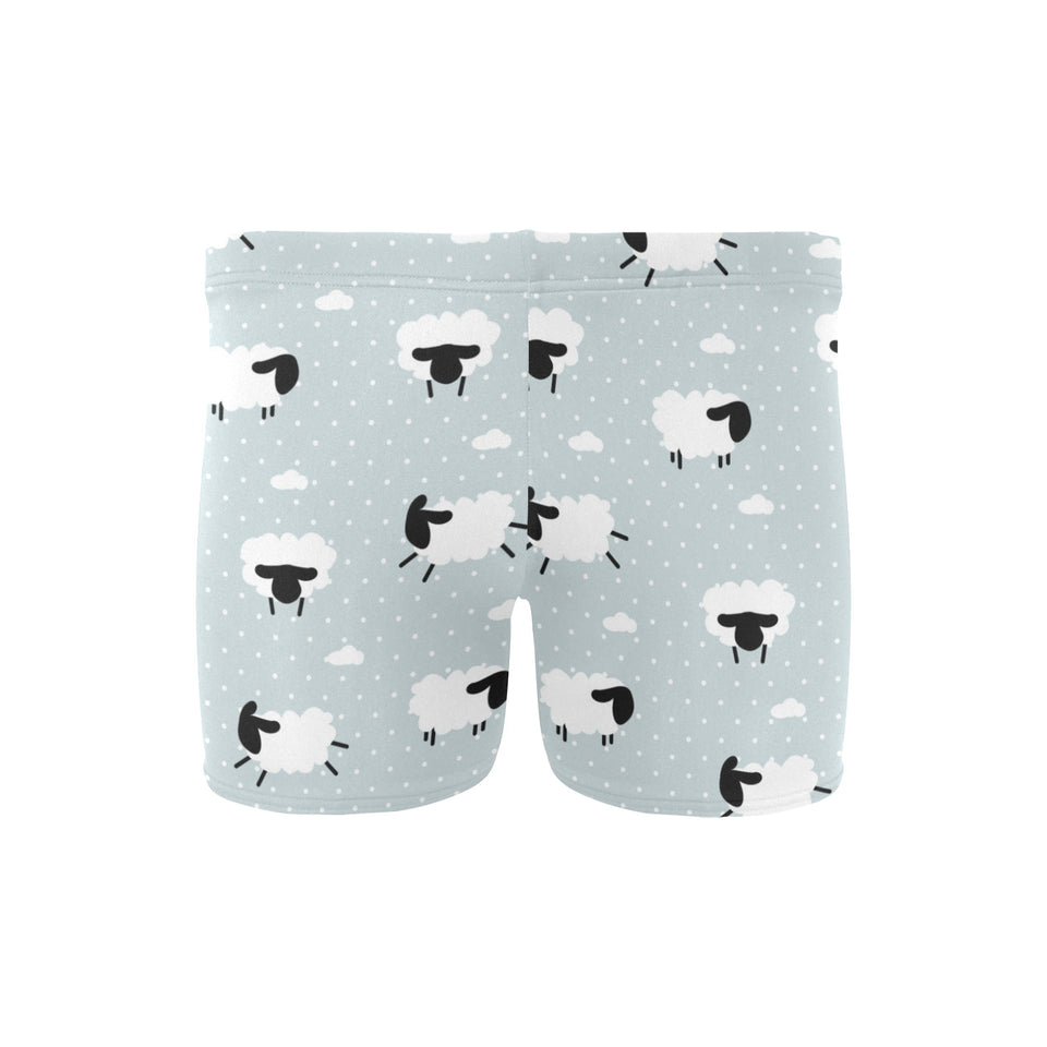 Sheep polka dot cloud pattern Men's Swimming Trunks