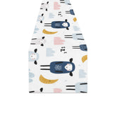 Cute sleeping sheep moon cloud pattern Table Runner