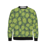Hop pattern Hop cone background Men's Crew Neck Sweatshirt