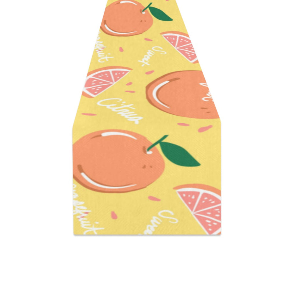 Grapefruit yellow background Table Runner