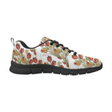 Red tulips and daffodils pattern Women's Sneaker Shoes