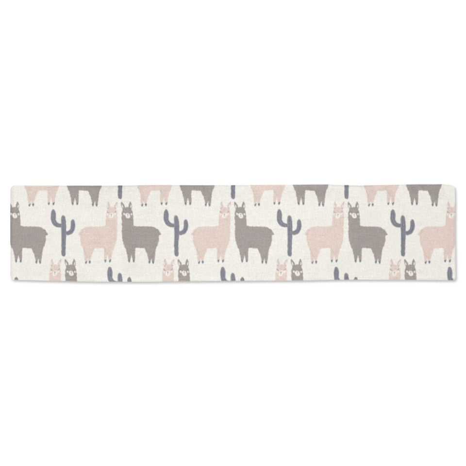 Llama Alpaca pattern Table Runner