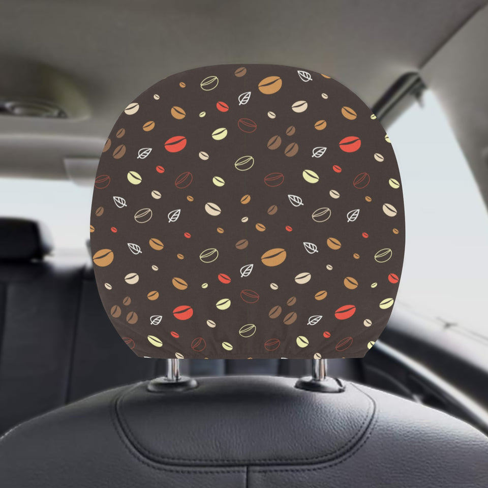 Coffee bean leave pattern Car Headrest Cover