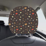 Coffee bean leave pattern Car Headrest Cover