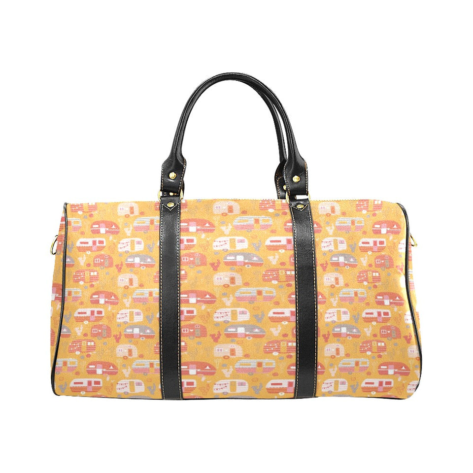 Camper Van Pattern Print Design 04 Travel Bag