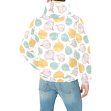 colorful onions white background Men's Padded Hooded Jacket