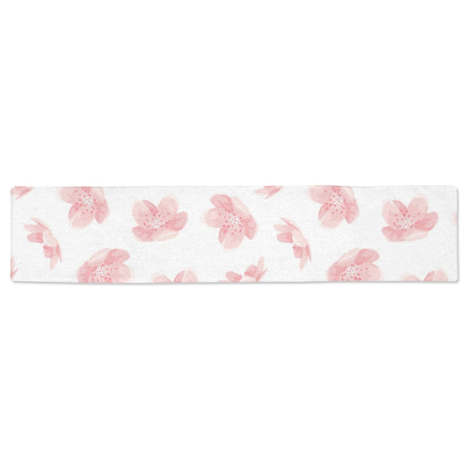 Pink sakura cherry blossom pattern Table Runner
