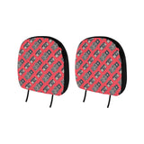 Camera Pattern Print Design 05 Car Headrest Cover