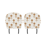 Gold Texture mushroom pattern Car Headrest Cover