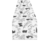 Crows floral wreath rabbit pattern Table Runner