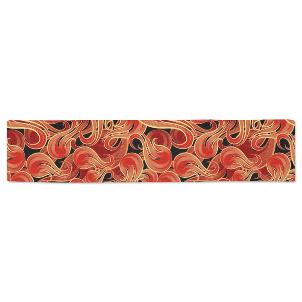 Fire flame pattern Table Runner