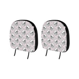 Cute french bulldog pattern Car Headrest Cover