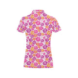 Hibiscus Pattern Print Design 01 Women's All Over Print Polo Shirt